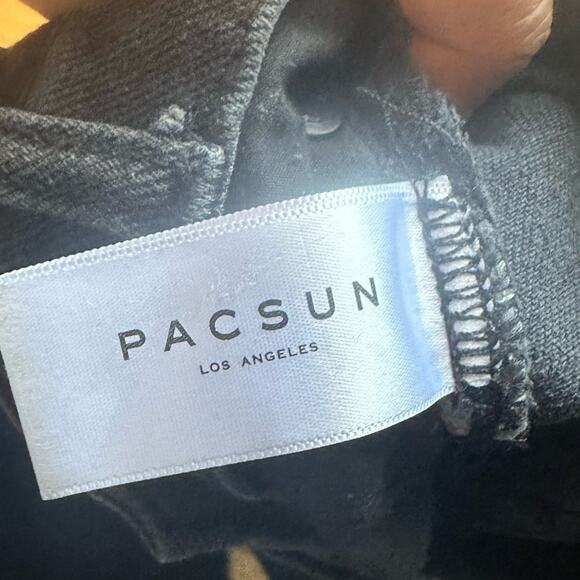 Pacsun Vintage Icon Black Distressed High-Rise Jeans  Raw Hem, Effortless Edge - Picture 14 of 15